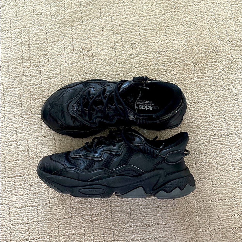 Adidas Ozweego Black Leather Sneakers